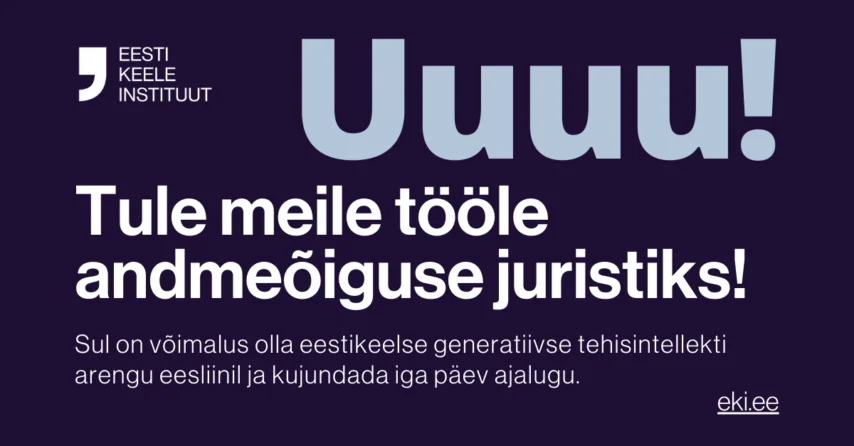 Tööpakkumine: andmeõiguse jurist