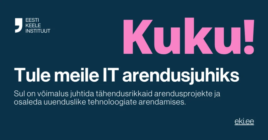 Tööpakkumine: IT arendusjuht