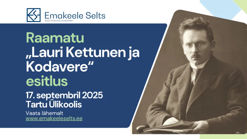 Raamatu „Lauri Kettunen ja Kodavere“ esitlus 17.09.2025 Tartus