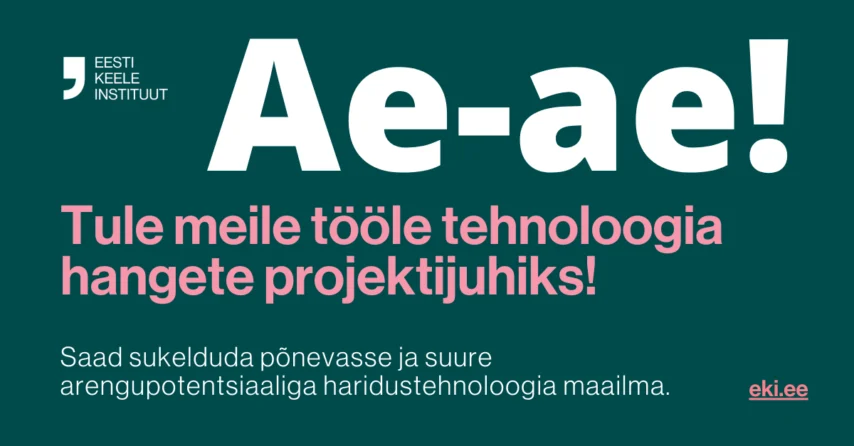 Tööpakkumine: tehnoloogia hangete projektijuht