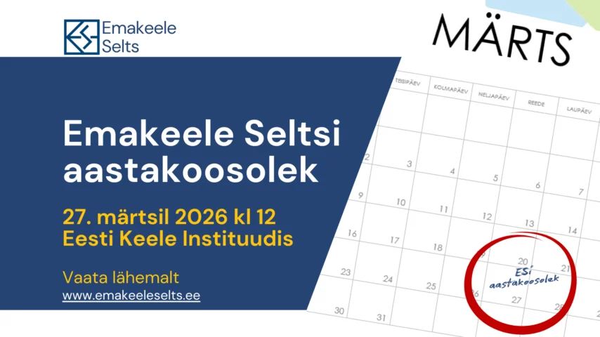 Emakeele Seltsi aastakoosolek