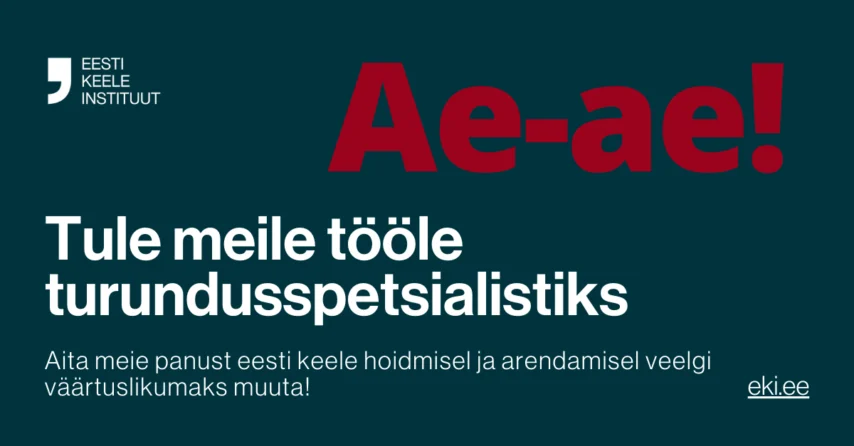 Tööpakkumine: turundusspetsialist