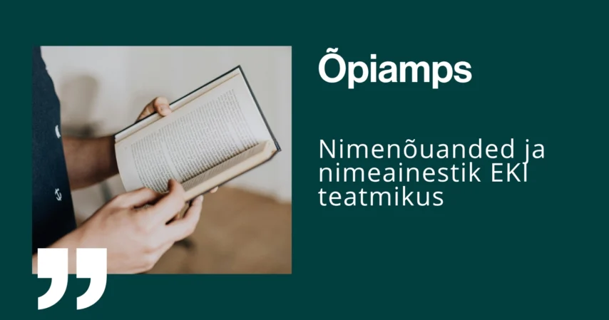 Õpiamps: nimenõuanded ja nimeainestik EKI teatmikus 