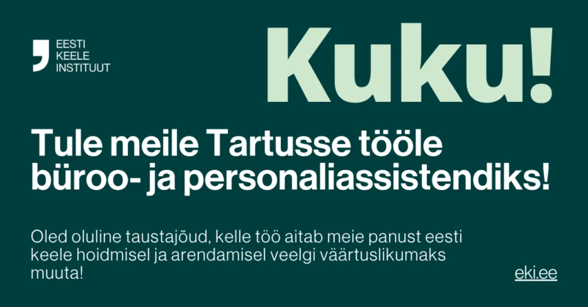 Tööpakkumine: büroo- ja personaliassistent