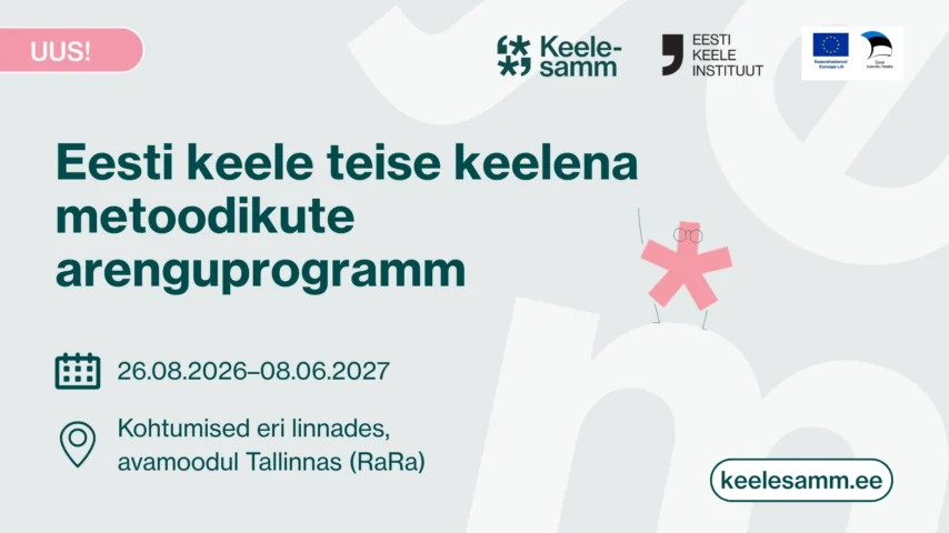 Eesti keele teise keelena metoodikute arenguprogramm (Grupp on täis.)