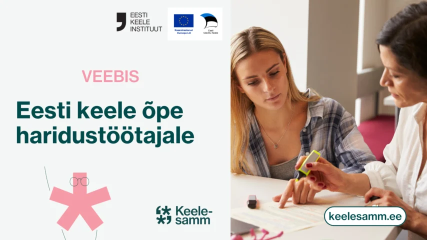 B1-taseme eesti keele õpe haridustöötajale (veebis)