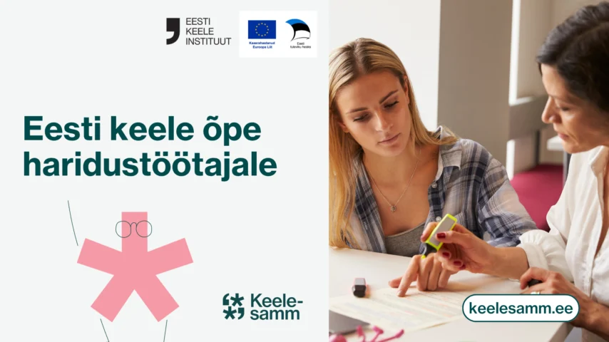 B1-taseme eesti keele õpe noorsootöötajale ja huvikooliõpetajale (Tallinn)