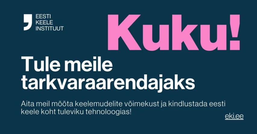 Tööpakkumine: tarkvaraarendaja